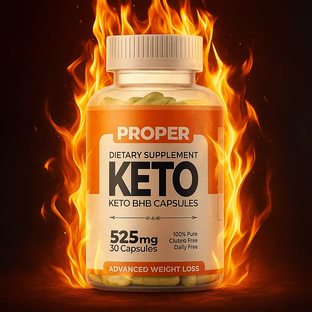 Flacon de Proper Keto Capsules mis en avant comme solution minceur